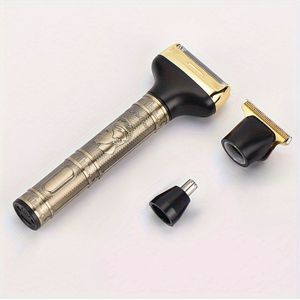 3-in-1 draadloze elektrische scheerapparaat voor mannen - Trimmen, scheren en stylen met USB oplaadbare lithium batterij, 600mAh capaciteit, professionele haarverzorgingsset