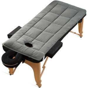 Spa Massage Tafelkussen met Gezichtsgat - Ultra Dik, Ademend & Verstelbare Hoogte voor Ontspanning, Geen Nodig, Roze Gewatteerd Ontwerp, Inclusief Gezichtsgat Cover & Opbergtas