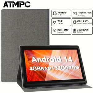 EATMPC 7 Inch Tablet, 11/14 Tablet-PC, 3GB RAM, 32GB ROM, 2.4GHz WIFI, 3500mAh -Core Processor, 1024*600 Resolutie, IPS Scherm, Dual Camera – Een combinatie van reizen, werken en entertainment