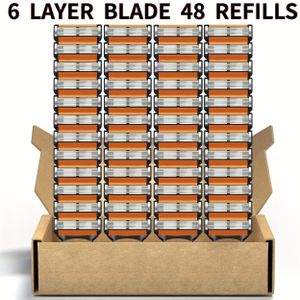 6-laags veiligheidsscheermes vervangingskop - roestvrjatstaal materiaal, geschikt voor alle Fusion 5, papieren doosverpakking ideaaal om cadeau te aan familie, vrienden en jezelf