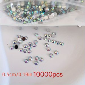 10000 stuks Crystal AB Flatback Rhinestones, niet-hotfix edelstenen voor nagelkunst, doe-het-zelf knutselen en sieraden maken accessoires