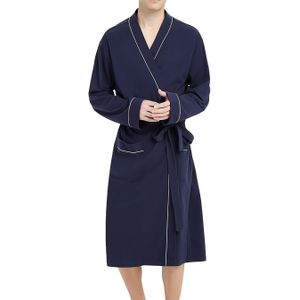 Lichtgewicht Open Gebreide Badjas Voor Heren, Dun Loungekleding Voor Lente En Zomer.