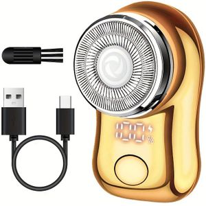 Elektrisch Scheerapparaat voor Mannen, USB-Opladen, Digitale Displayfunctie, Compact en Draagbaar, Geschikt voor Zakenreizen, een Vakantiecadeau voor Mannen