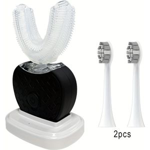 Sonic U-vormige Elektrische Tandenborstel met 4-in-1 , USB-Gevoed & Oplaadbare Batterij, 2 Vervangende Borstelkoppen - Draagbare Mondverzorging Massager & Tandenreiniging