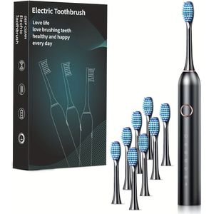 Smart Volledig Automatische Elektrische Tandenborstel voor Volwassenen, Zachte Borstels met Zes Trillingsfrequenties Reinigingsmodus en USB-Opladen Diepe Gebitsreiniger