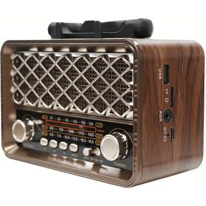 SENBOWE DRAADLOZE SPEAKER, FM/AM/SW-radio, ondersteunt TF/USB/MP3-afspelen, draagbare bureauradio, keukenradio met verstelbaar volumeknopje, ideaal voor familiefeesten en kamperen