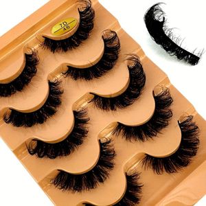 5 Pairs Cat Eye Eyelashes 3d Natural False Lashes D Curling Fluffy Soft Lashes Natural Eyelash Extension Makeup