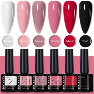 6-delige Gel Nagellakset, Langhoudend en Duurzaam, Makkelijk voor Thuis & Salonmanicure, Beschikbaar in Verschillende Kleuren, Het Perfecte Cadeau voor Haar