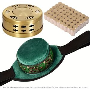 Draagbare Moxibustiondoos voor thuisgebruik met 54 wortels van ginsengstokjes, koperen doos voor nek, taille, arm en , geen nodig, batterijvrij