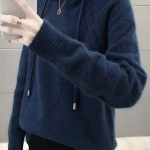 Elegante en volwassen hoodie met trekkoord voor dames, trui.