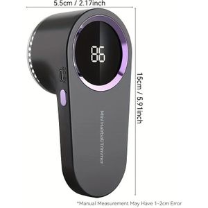 YAOWITHSU Draagbare Stofschraper met Digitaal Display & USB-Lithiumbatterij - Geschikt voor Kleding, Haar, Eelt & Eeltverwijderaar - Ideaal voor Thuis, Reizen, Kamperen