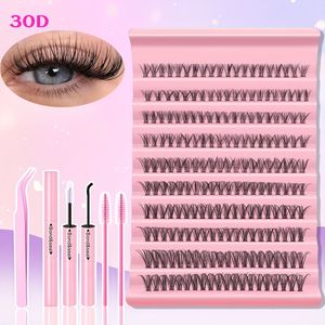 200/400/720 stuks Wimperextension Set, Enkele Wimpers, 9-18cm, Gemengde 30D en 40D Krul, Inclusief Lijm & Pincet, Perfect voor Beginners. Geschenkset