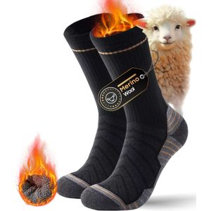 1 Paar Thermische Wollen Sokken voor Mannen & Vrouwen, Dikke Warme Wintersokken, Gevoerde Crew Sokken voor Werk, Wandelen, Skiën, Hardlopen en Buitensporten