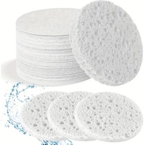 30/60 stuks Compacte Gezichtsspons - Hoogwaardige Make-up & SPA Reinigingssponzen voor Exfoliatie, Verwijderen van Grimas en Gelaatsreiniging