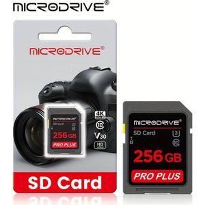 MICRODRIVE SD-geheugenkaart, Class10 U3 UHS-I 256G 128G 64G 32G 16G Gebruikt voor gegevensopslag van DSLR-camera's