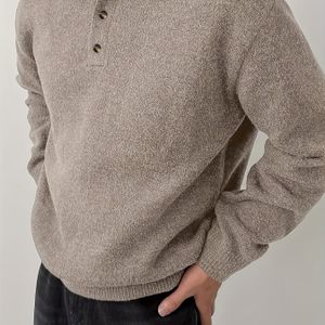 Heren Herfst- en Wintertrui, Casual Gebreid, Warm en Comfortabel, Geschikt voor Dagelijks Gebruik