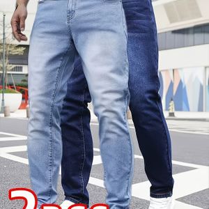Herren Slim Fit Jeans Zwei-Pack