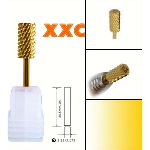 6.6 Vat Gouden Staal Carbide Nagelboor Bits Nagelkunst Gereedschap Frezen 3/32" Manicure Accessoires