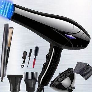 Professionele Haardroger en Stijltang Set voor Vrouwen, 220V, Europese Stekker, Inclusief Kam en Borstel Accessoires, Snelle Verwarming, Borstelmotor