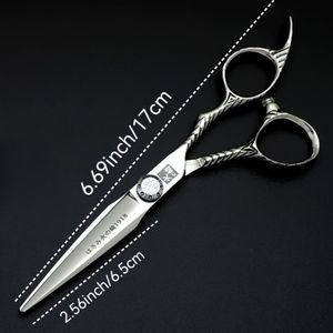 Huozaki Premium Japanse 440C Stalen Scharen - Handgemaakt, Scherp & Duurzaam voor Haar Knippen, Krullend Haar en Haartypes, Ontwerp met Ergonomische Grip