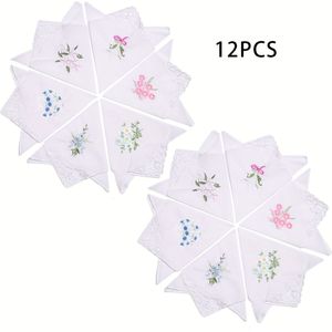 Stijlvolle Geborduurde Zakdoeken voor Vrouwen, Ademend, Met Patriottisch Motief, Alleen Handwas of Stomerij