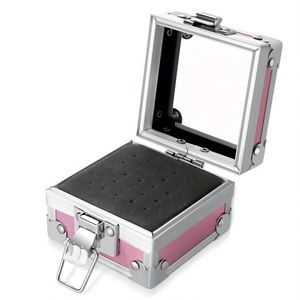 Professionele Nagelboor Bits Houder, 25 Gaten Aluminium Display Opbergdoos, Formaldehyde-vrije Acryl Nagelkunst Bits Tools Container, Tools & Accessories voor Salon Gebruik