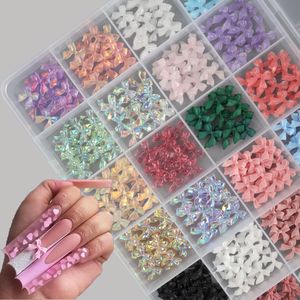 24-Ruimte Kleurrijke Aurora Boog Nageldecoratie Set - Feeën Stijl Nagelaccessoires, Geschikt voor Handen, Voeten en Nagels DIY Nagelaccessoires, Modieuze Nagelkunst Decoratie