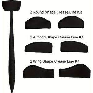 Nieuwe Oogschaduw Stempel - Siliconen Oogschaduw Stempel Gereedschap, Geschikt voor Beginners Make-up Gereedschap, Oogschaduw Stempel met Gids - Zwart