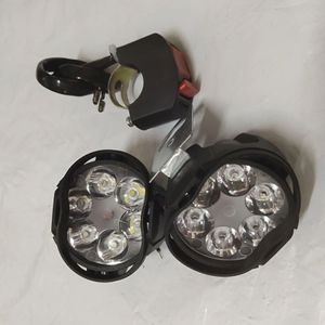 1 Set LED Motorfiets Spotlight Pair, 6-LED Mini Rijhulp Voorlichten, Hardwired ≤36V Bedrijfsspanning, met Schakelaar, voor Uiteenlopende Motorvoertuigen
