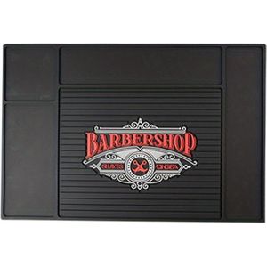 Barbershop Station Mat Anti-slip, 1pc - Professional Salon Barber Tool Organizer For Clippers, Scissors & Styling Accessories, Hair Cutting Mat With Non-slip Grip, Ideal For Normal Hair Type