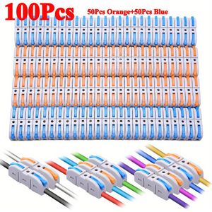 UMLIFE 55/100ST Lever Draadconnectoren, Snelle Connect Compacte Splitsklemmen voor 28-12 AWG Circuits, Push-In Elektrische Butt Connectors