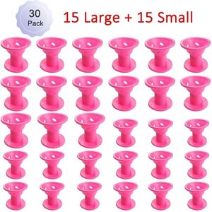 30-Pack Geen Haar Krulset, Siliconen Bel Haar Krulgereedschap, Eenvoudige Doe-Het-Zelf Krullen voor Alle Haartypes, Haarstylingaccessoires voor Thuisgebruik voor Vrouwen