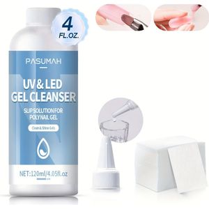 PASUMAH Afdruipoplossing voor Poly Nagelgel, Gladde Toepassing, Vermindert Plakkerigheid, Nageloppervlakte Reiniger, Borstelverzorging, Eenvoudige Nagelverlenging
