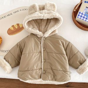 Kinder Winter Gewatteerde Jas met Fleece Voering - Casual Losse Pasvorm Kleur Jas met Polyester Vulling, Geweven Stof, Lichte Stretch - Capuchon Halsstijl voor Jongens 12 En Onder, Dik