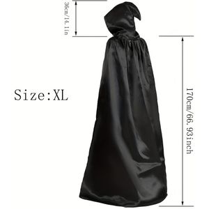 1pc zwarte kapmantel, heks cosplay accessoires, kostuums , familiefeest decor