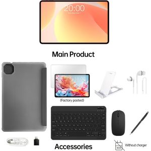 Teclast T60Ai Tablet met 8-Core A733, 16GB RAM + 10GB Uitbreiding, 128GB ROM, 11.97-inch Display, 8000mAh Batterij, 13MP+5MP Camera, 15, Keyboard & Draadloze Muis, Tablet, Pad, Tablet, Pad