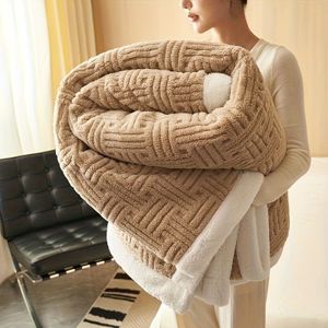1 stuks Zachte Pluche Fleece Deken - Zware Sprei, Machinewasbaar & Handwasbaar, Multi-inzetbaar voor Auto, Huis, Reizen - Knusse Beddengoed voor Bank, Bed