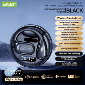 Acer TWS Draadloze Koptelefoon met Zware , Stereo Geluid, Ruisonderdrukking, Ultra-Lange Batterijduur, Sport & Hardloop Design, Lage Latentie Gaming , HIFI