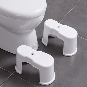 Twee Pakken Antislip Toiletvoetenkrukken Zorgen voor een Comfortabele en Gezonde Ervaring. Gebruik deze Toilet Kruk om Uw te Verhogen. Stapelbare Badkamer Antislip Toilet Hulpmiddel Trapkruk