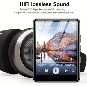 1pc 64GB touchscreen MP3-speler met luidspreker, spraakrecorder, e-booklezer - Draagbare audiomuziekspeler, SD-kaartsleuf, oplaadbare lithium-polymeerbatterij, ideaal voor fitness, sport, reizen