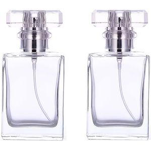2 Stuks Glas Metal Ongeurende Parfumfles Spray Atomizer