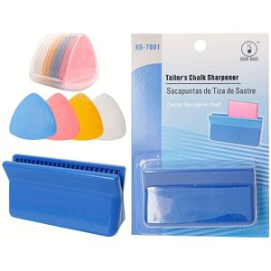 Kalk 10 st + 1 Kalk Scherper Set Naai Mark Kalk Wit Roze Blauw Geel