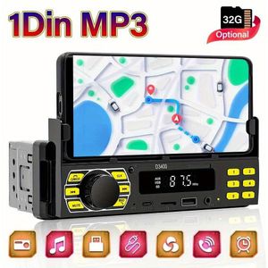 12V Autoradio Stereo 1DIN Digitale Auto MP3 Audio Muziek Stereo 12V Autoradio MP3 Speler Met FM/USB/SD/AUX-IN + Mobiele Telefoonhouder + 32G TF Kaart Optioneel