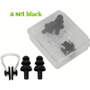 1/2 set Unisex Neusklem Oordopjes Waterdichte Zwemmen Neusclip Zachte Siliconen Oordopjes Set Surf Duiken Zwembad Accessoires