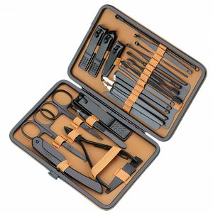 24-delige Nagelverzorgingsset met Opbergdoos - Roestvrijstalen Nagelschaar, Nagellakremover, Nagelvijl, Nagellakborstels