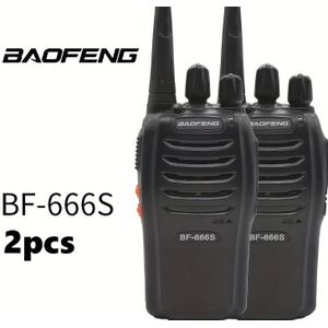 2 stuks Walkie Talkie, 2 stuks Draagbare Walkie Talkie, Handheld Tweewegradio, Draagbare Capaciteit en Vermogen Intercom, Langeafstandscommunicatieapparatuur, Zaklamp, Zwart