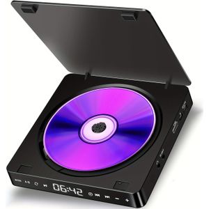 Compacte 1080P Mini DVD-speler met Afstandsbediening - USB Gevoed, Ondersteunt CD/DVD/VCD, Verbindt met TV, Inclusief USB & TF Kaartsleuven, Speler voor TV's