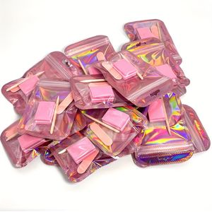 15-delige Press On Nail Tool Prep Kit, 75 stuks Wegwerp Manicure Set met Nagelvijl, Buffer, Lijm Nagel Tabs, Stokje, Holografische Tas voor Vingernagels, Teennagels en Nagelsalon Zakelijk Gebruik