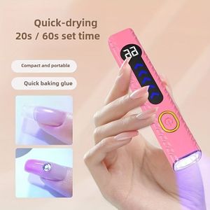 Mini Handheld Gel Nagellamp met & Draagbare B voor /LED Uithardende Nagellak - Nagellak Baklamp, Type-C Opladen, 300mAh Batterij, Compact voor Thuis, Reizen, Gel Nagellak Apparaat