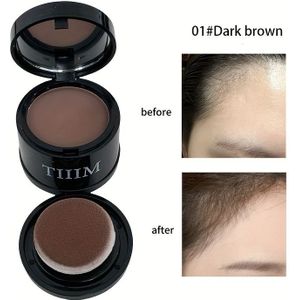 Instant Haarlijnpoeder, Haarschaduwpoeder voor Dunner Wordend Haar, Stylingpoeder en Haarkapingspoeder in Donkerbruin, Lichtbruin en Grijs